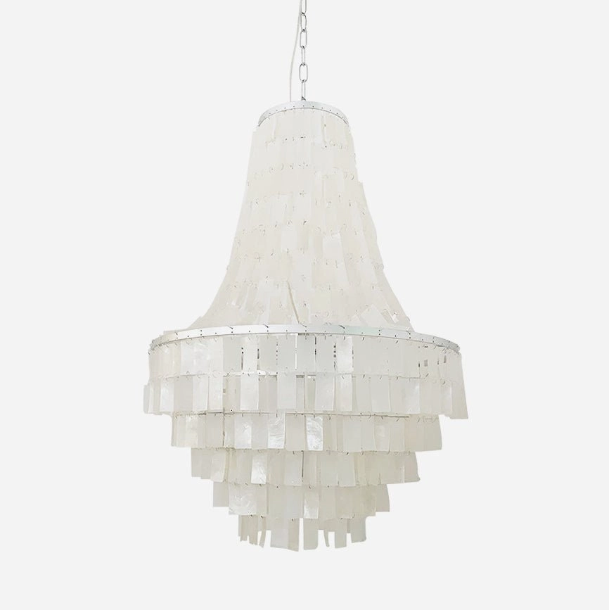 Boho Shell Tiered Chandelier minimalist reading light