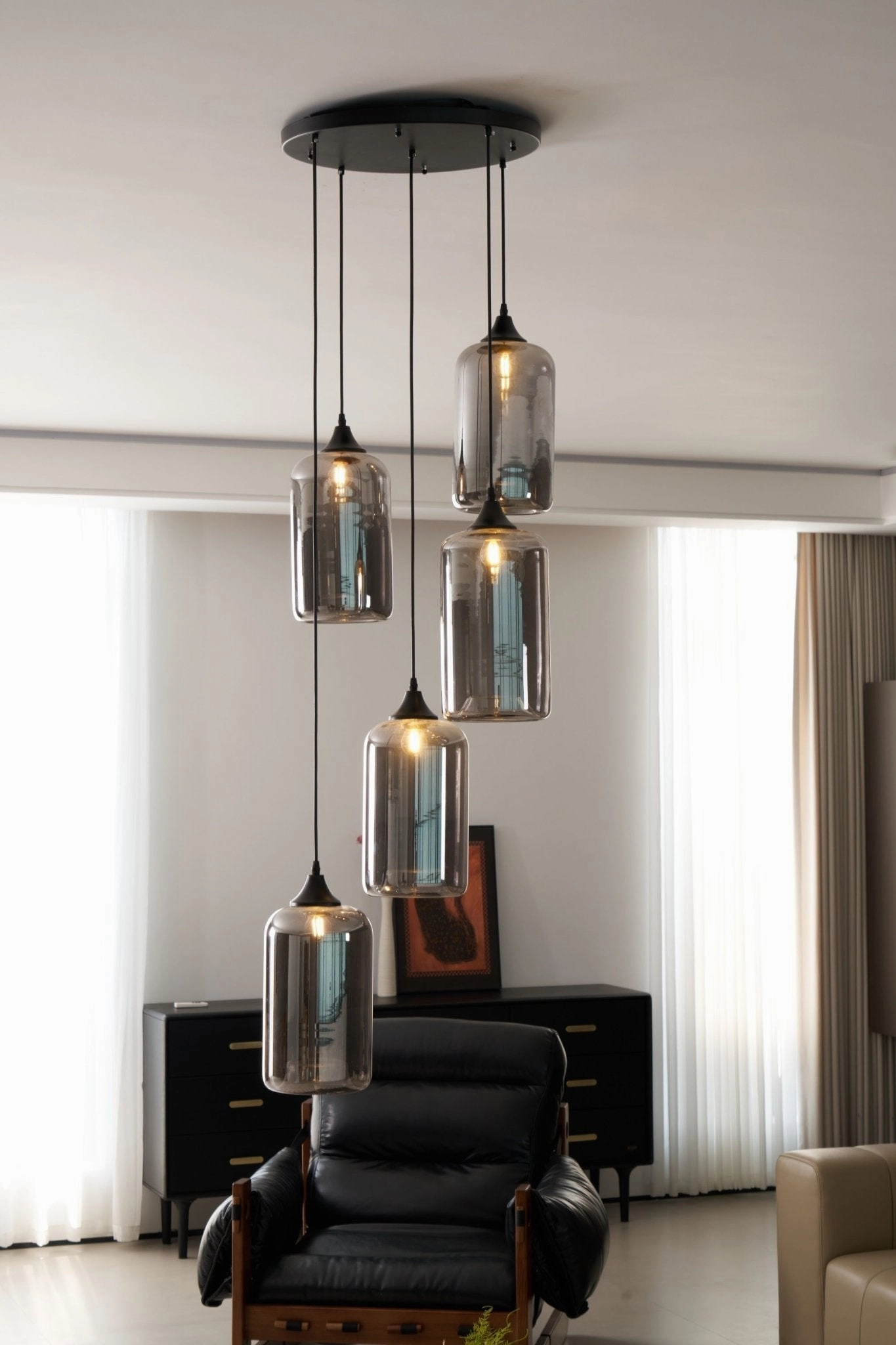 Bottle Glass Pendant Light