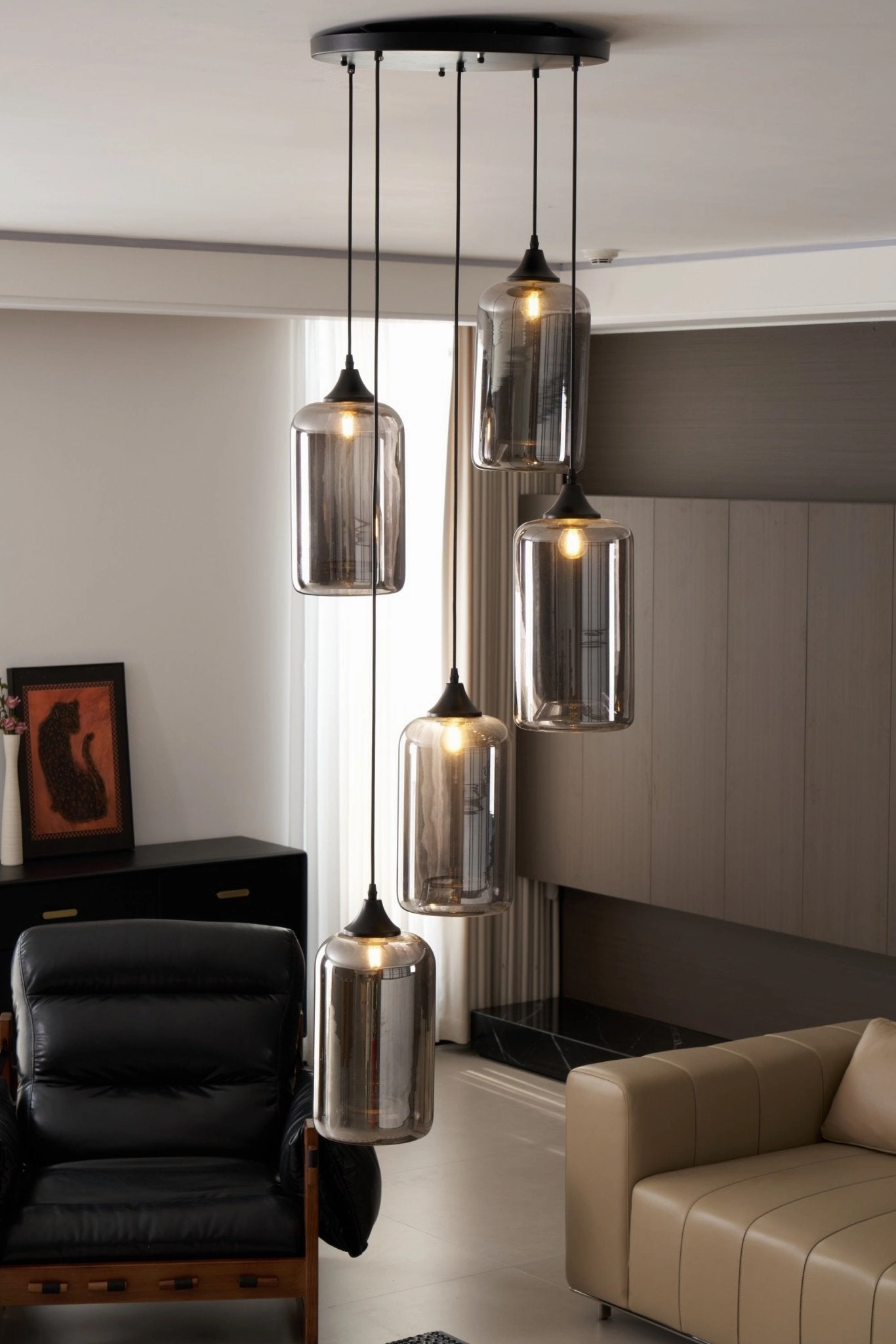 Bottle Glass Pendant Light