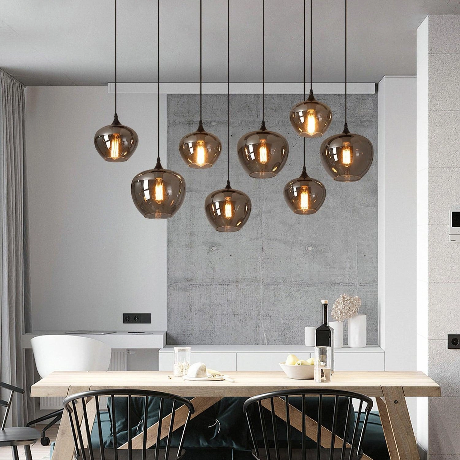 Bottle Glass Pendant Light
