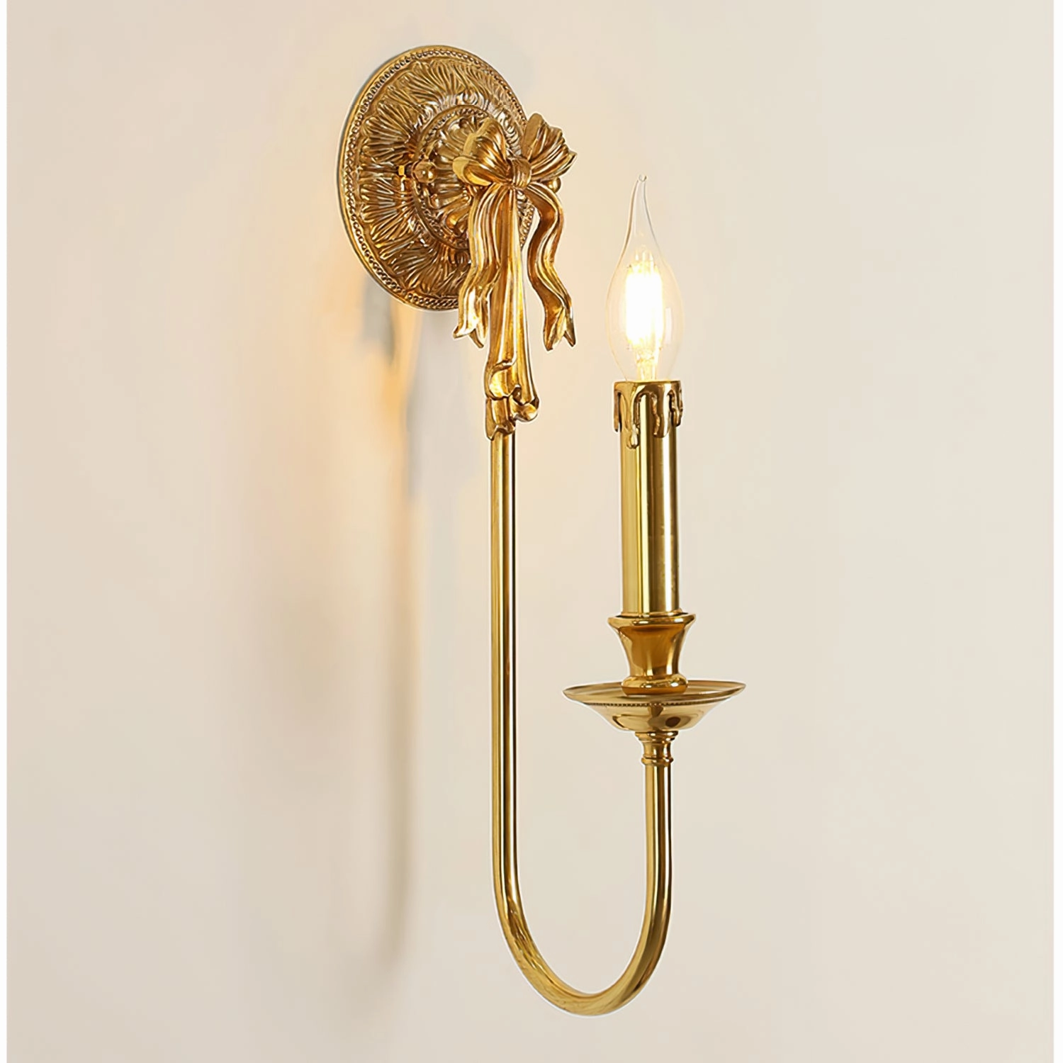 Bow Brass Wall Light