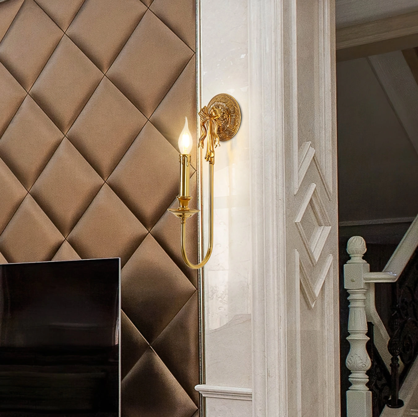 Bow Brass Wall Light