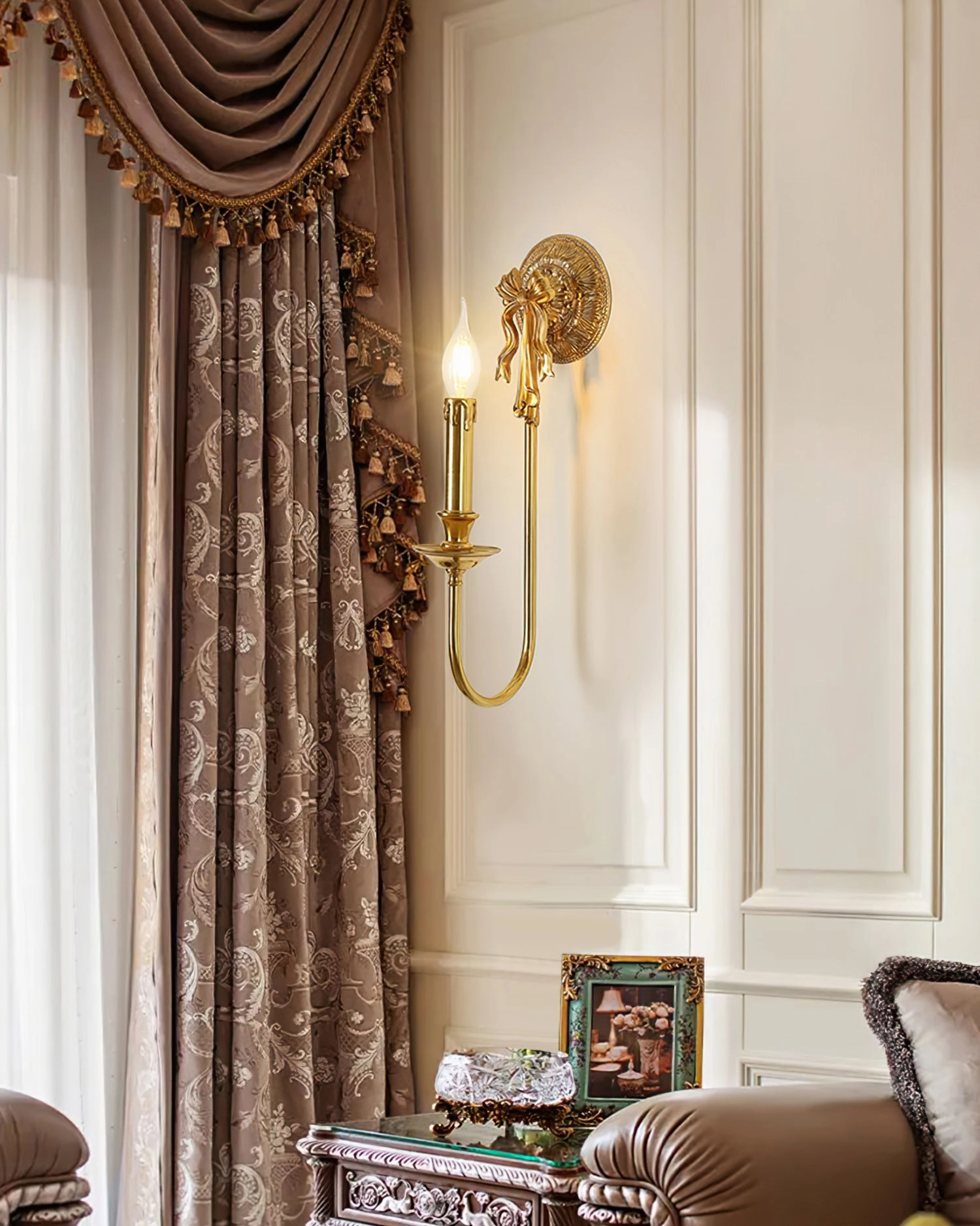 Bow Brass Wall Light