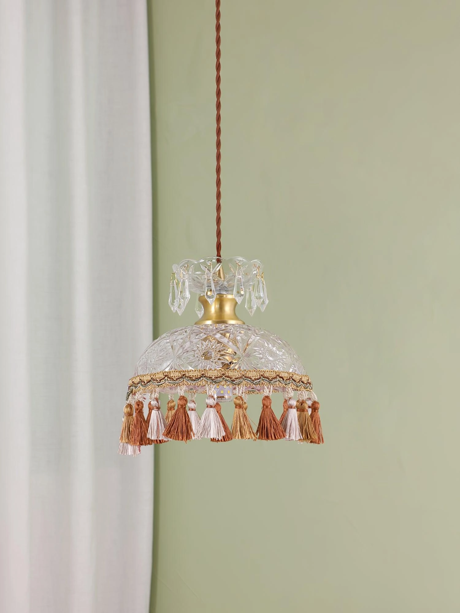 Bowl Tassel Pendant Light