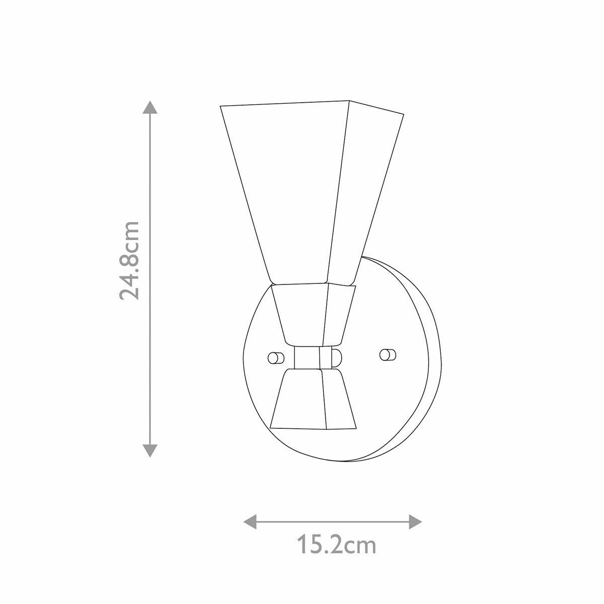 Bowtie 1 Light Black Modern Bathroom Wall Light