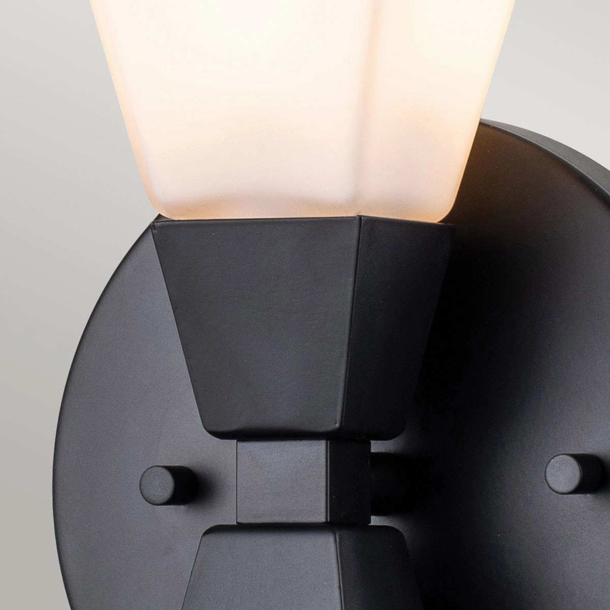 Bowtie 1 Light Black Modern Bathroom Wall Light