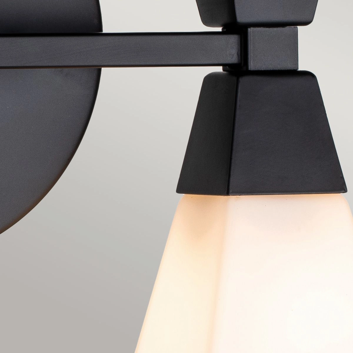 Bowtie 2 Light Black Modern Bathroom Wall Light