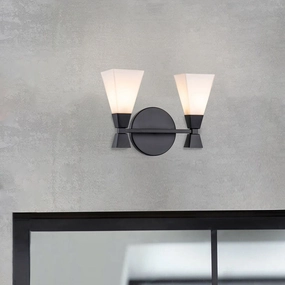 Bowtie 2 Light Black Modern Bathroom Wall Light vintage desk lamp