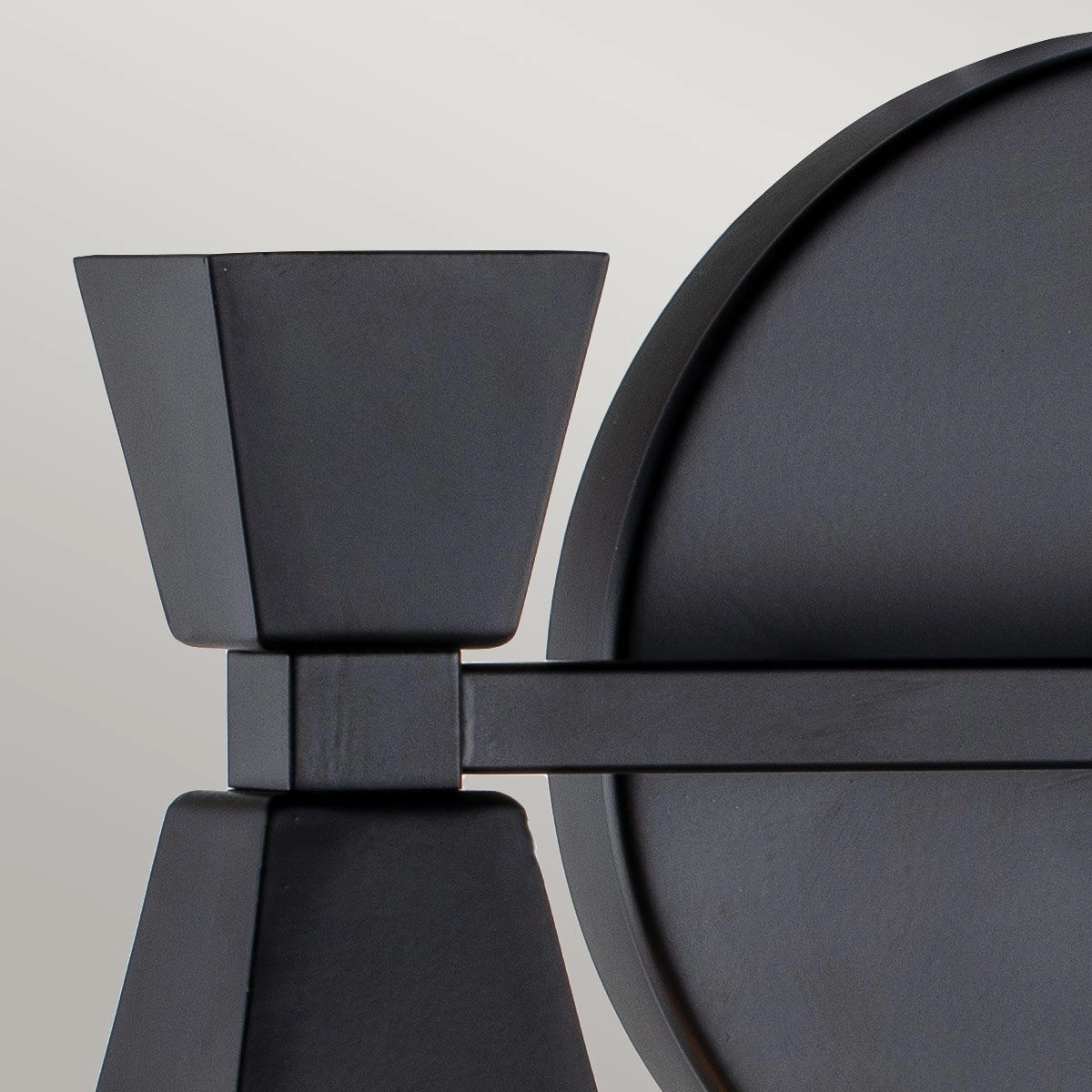 Bowtie 2 Light Black Modern Bathroom Wall Light