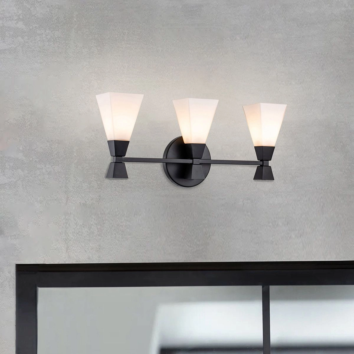 Bowtie 3 Light Black Modern Bathroom Wall Light vintage desk lamp
