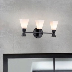 Bowtie 3 Light Black Modern Bathroom Wall Light vintage desk lamp