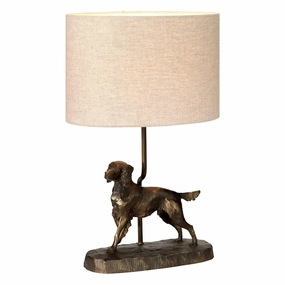 Box Rufus 1 Light Bronze Table lamp With Natural Oval Shade energy-saving LED light