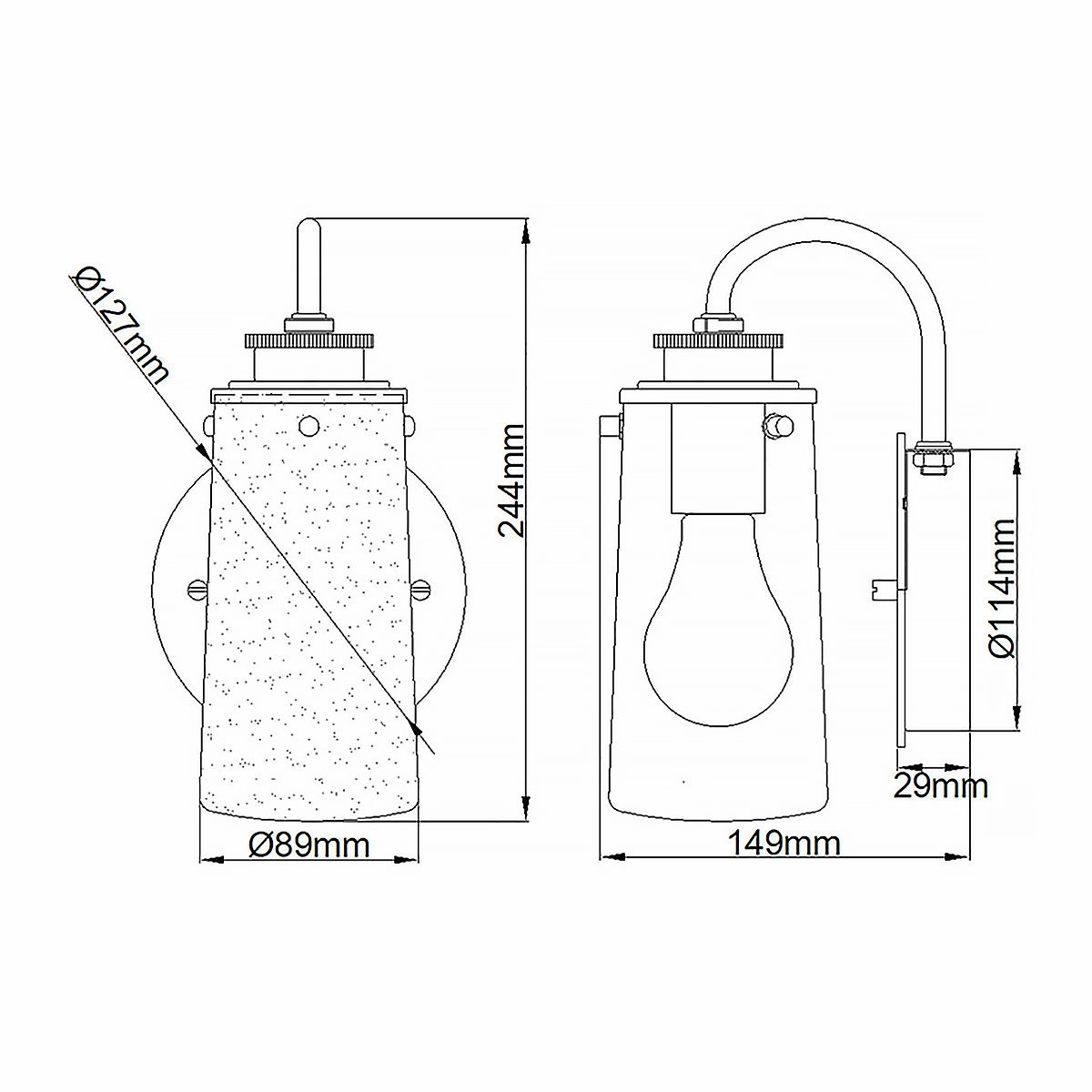 Braelyn Brass Bathroom Wall Light