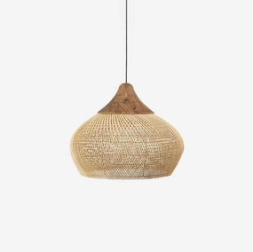 Braided Rattan Pendant Lamp contemporary ceiling lighting