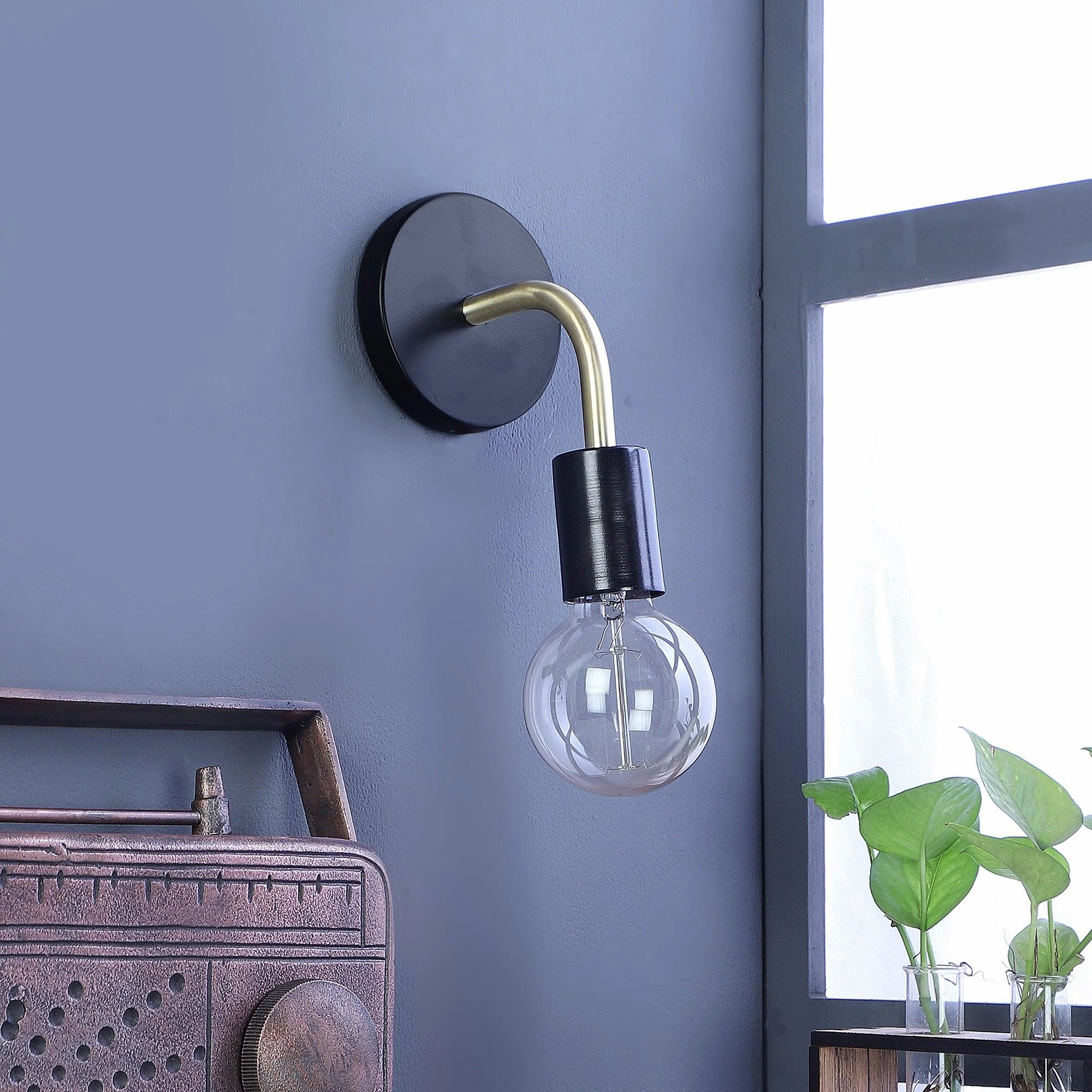 Brass Black Metal Wall Light by SS Lightings decorative ceiling fixture