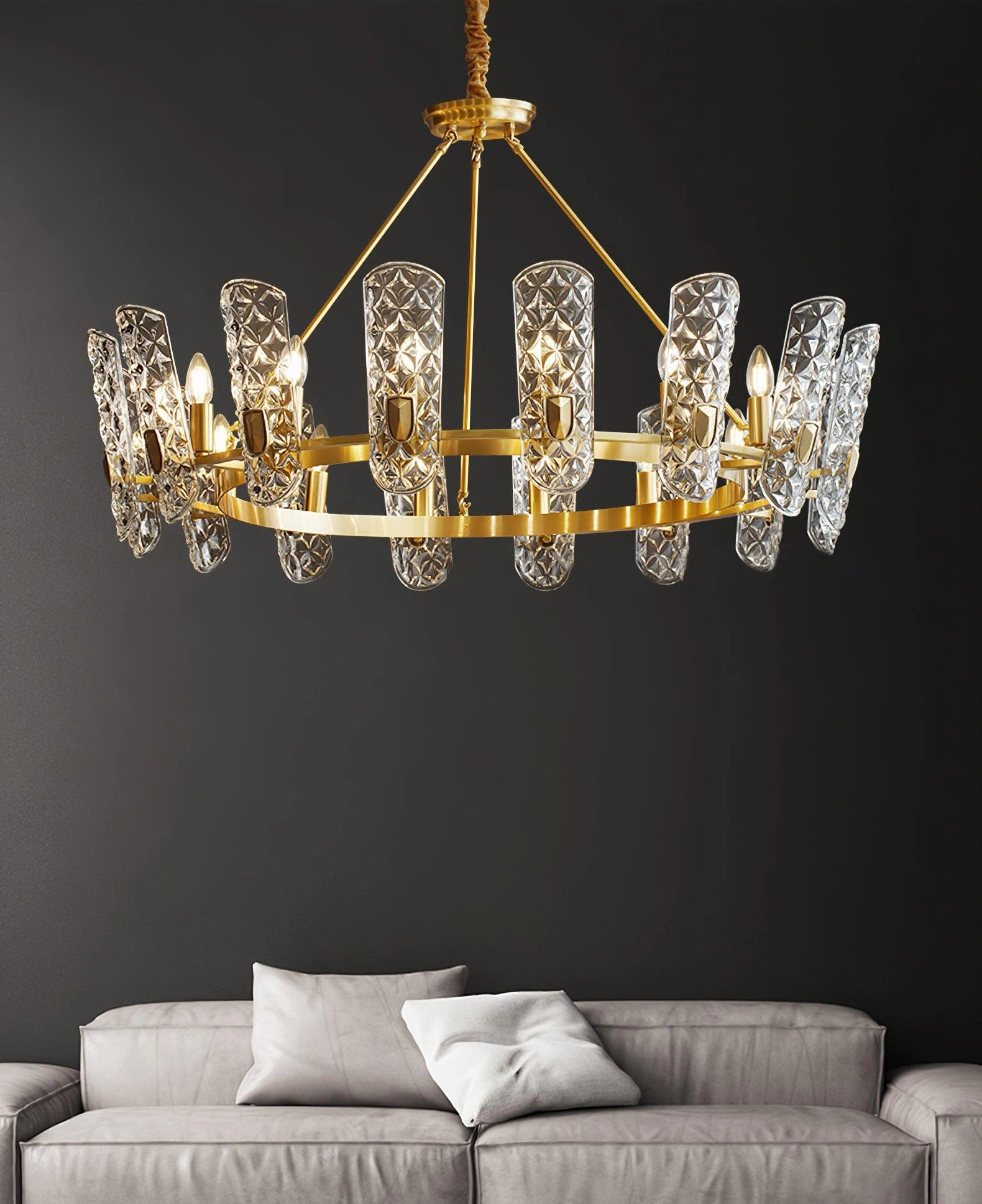Brass Central Chandelier