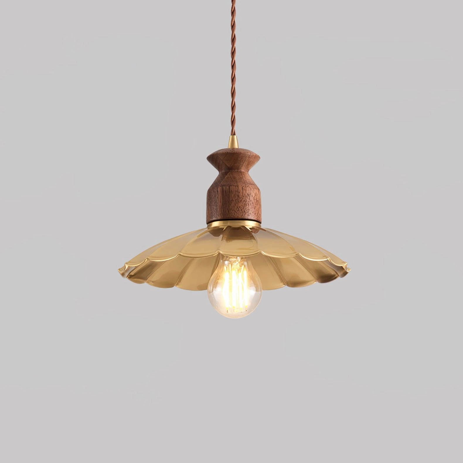 Brass Crest Pendant Light