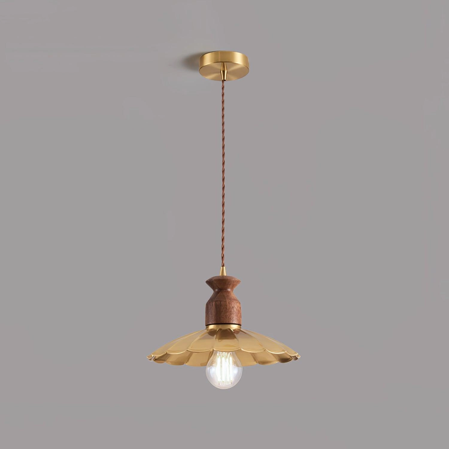 Brass Crest Pendant Light