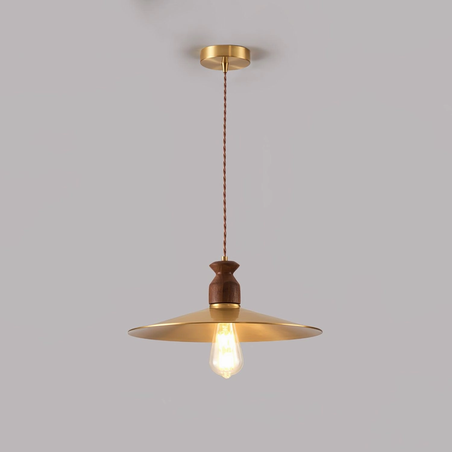 Brass Crest Pendant Light