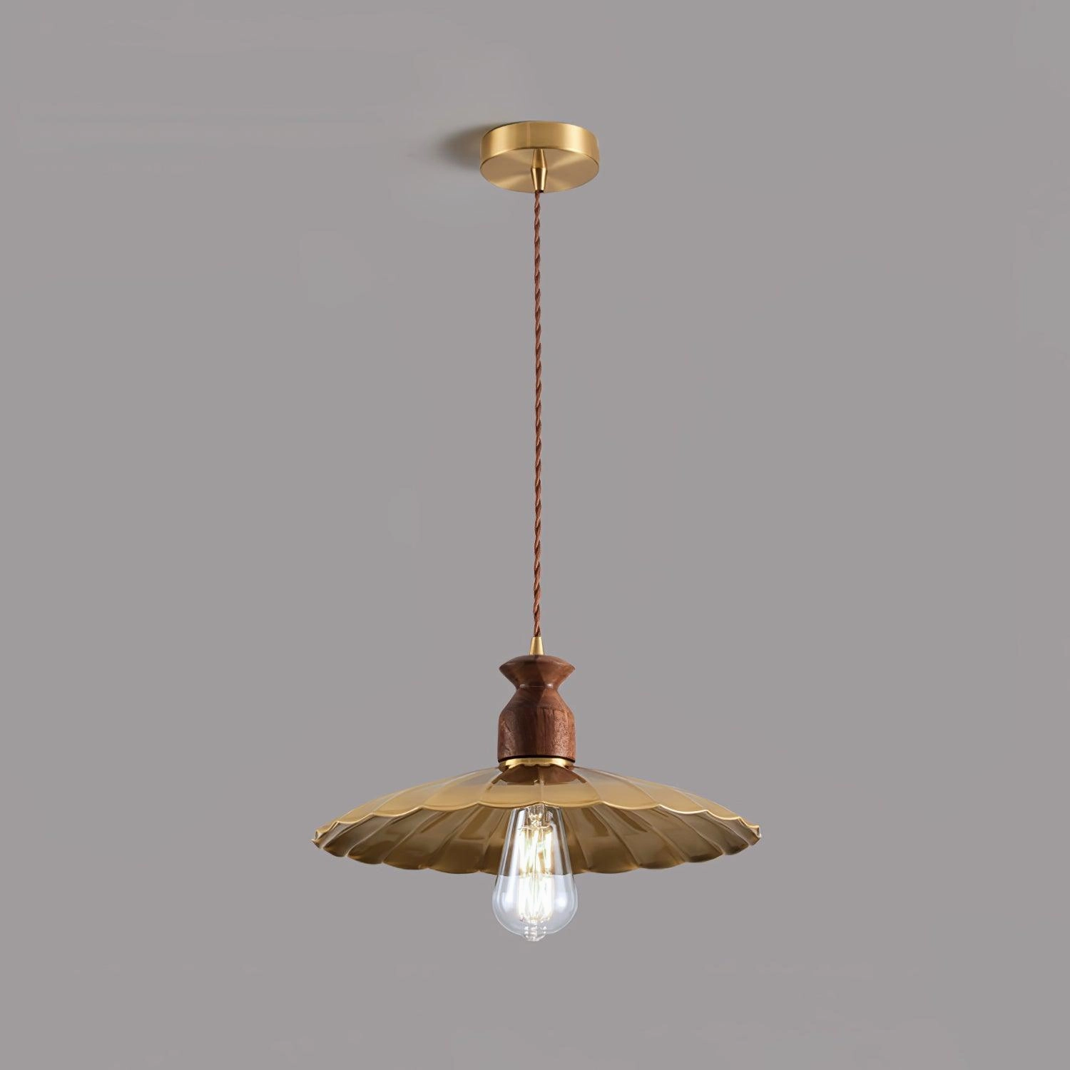 Brass Crest Pendant Light