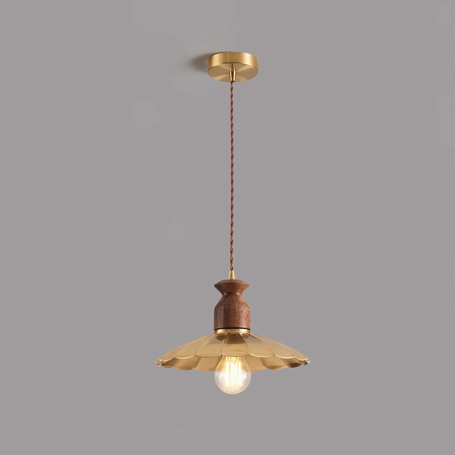 Brass Crest Pendant Light
