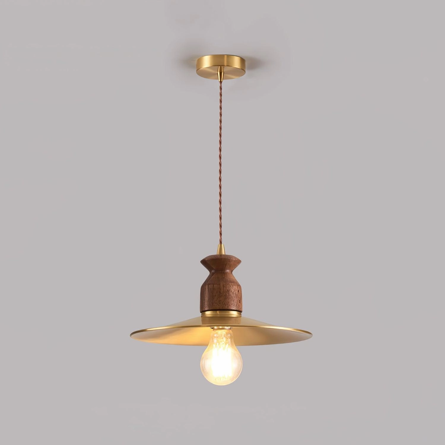 Brass Crest Pendant Light