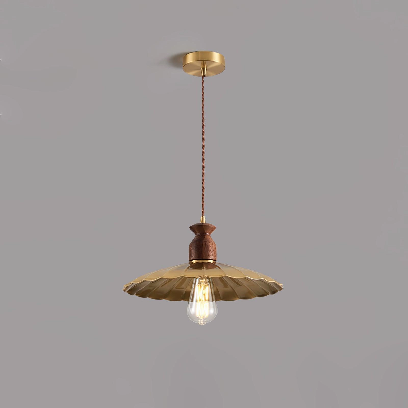 Brass Crest Pendant Light