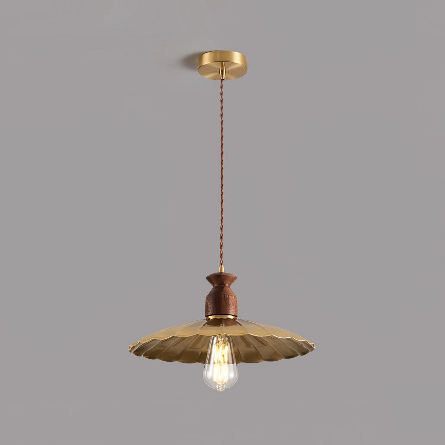 Brass Crest Pendant Light