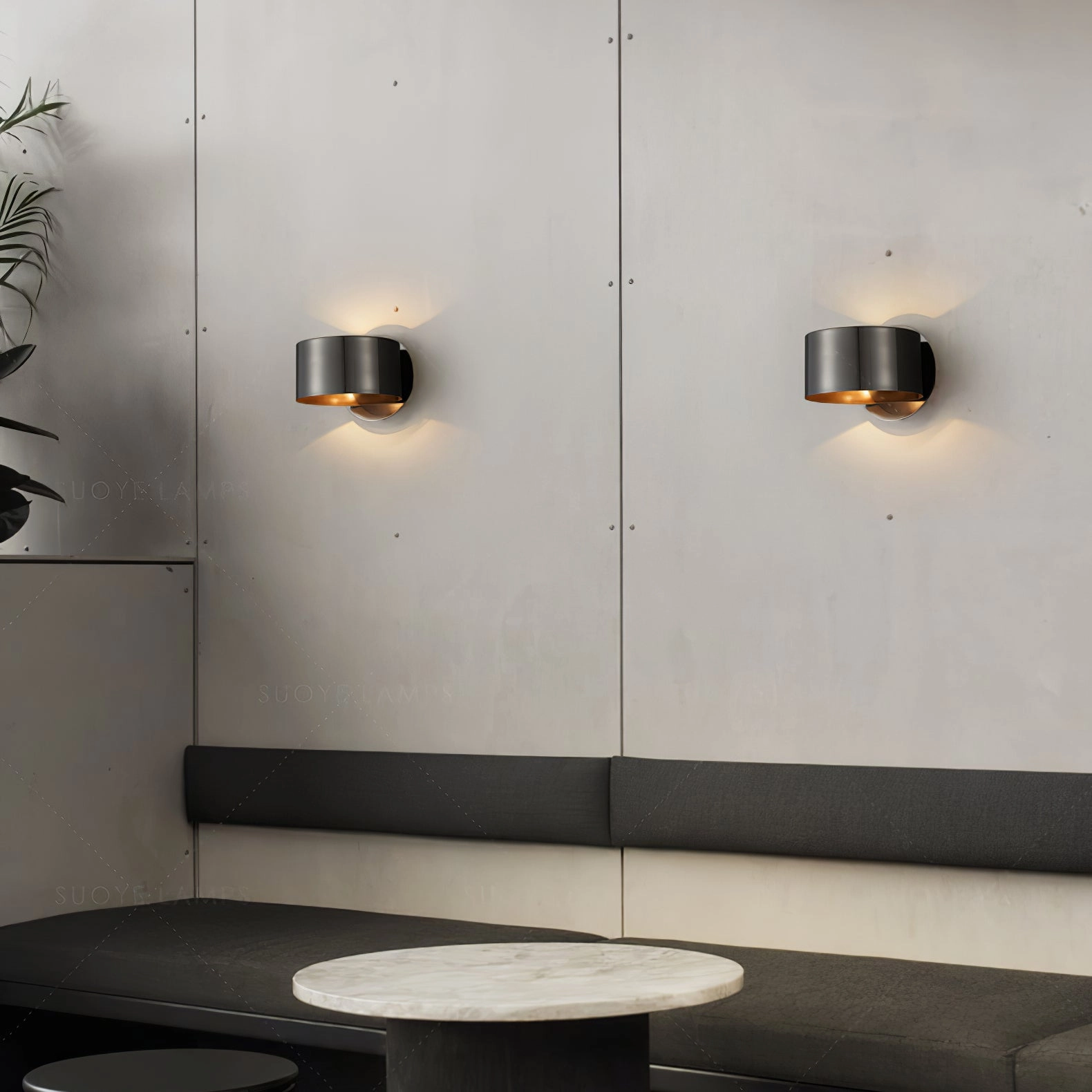 Brass Drum Wall Lamp