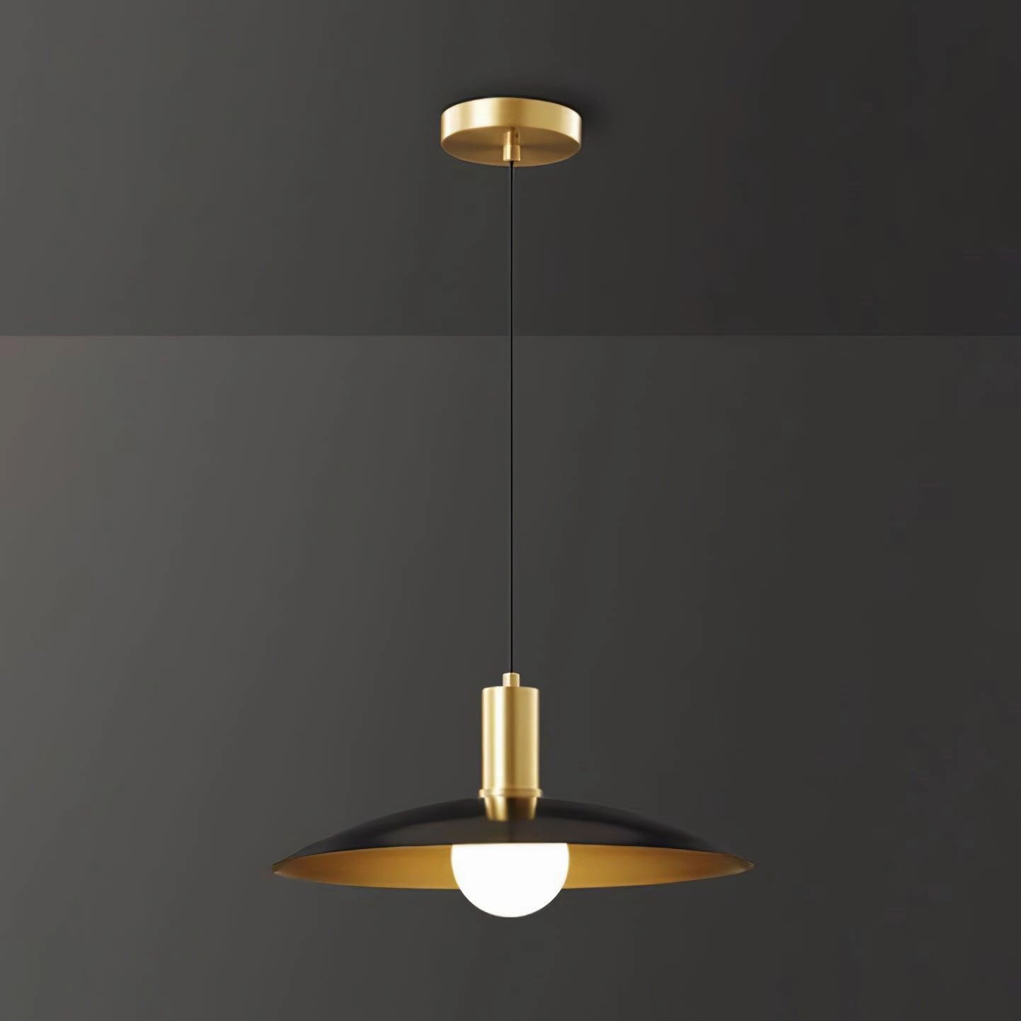 Brass Flared Pendant Lamp