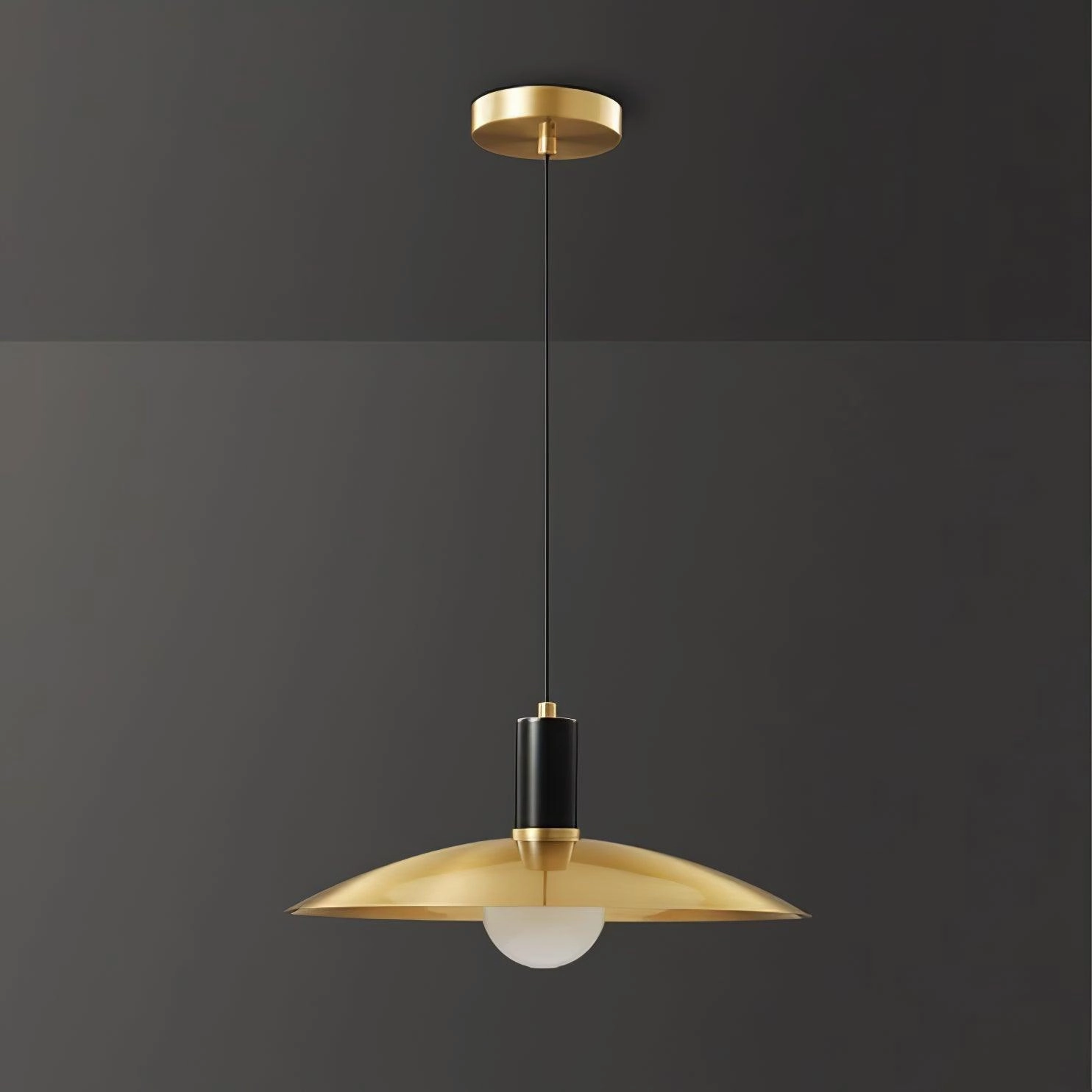 Brass Flared Pendant Lamp