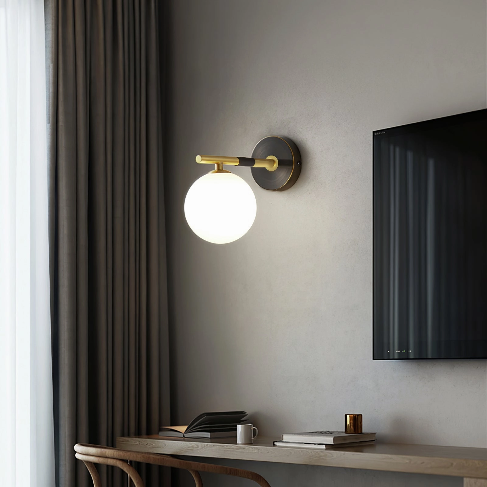 Brass Global Wall Lamp