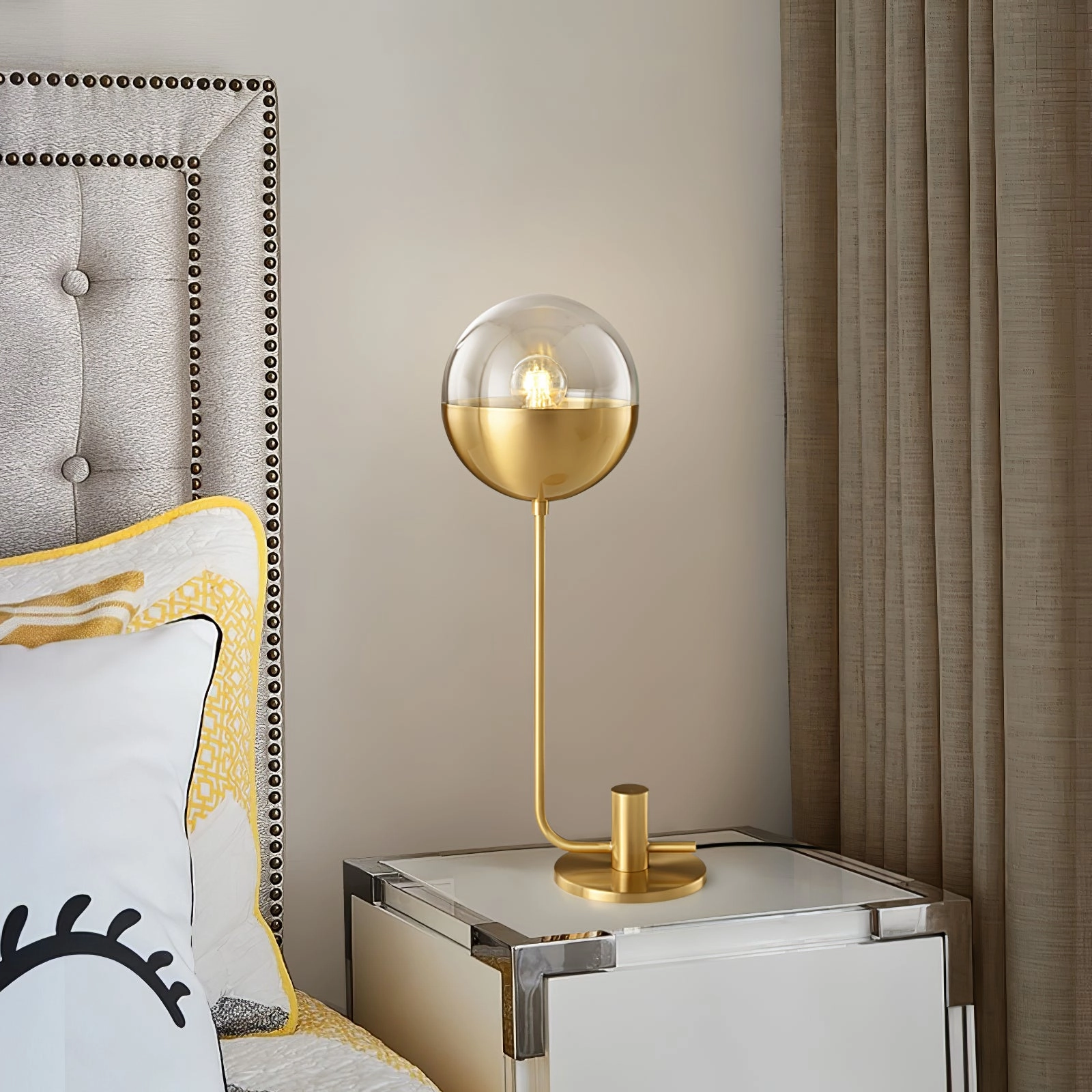 Brass Globular Table Lamp