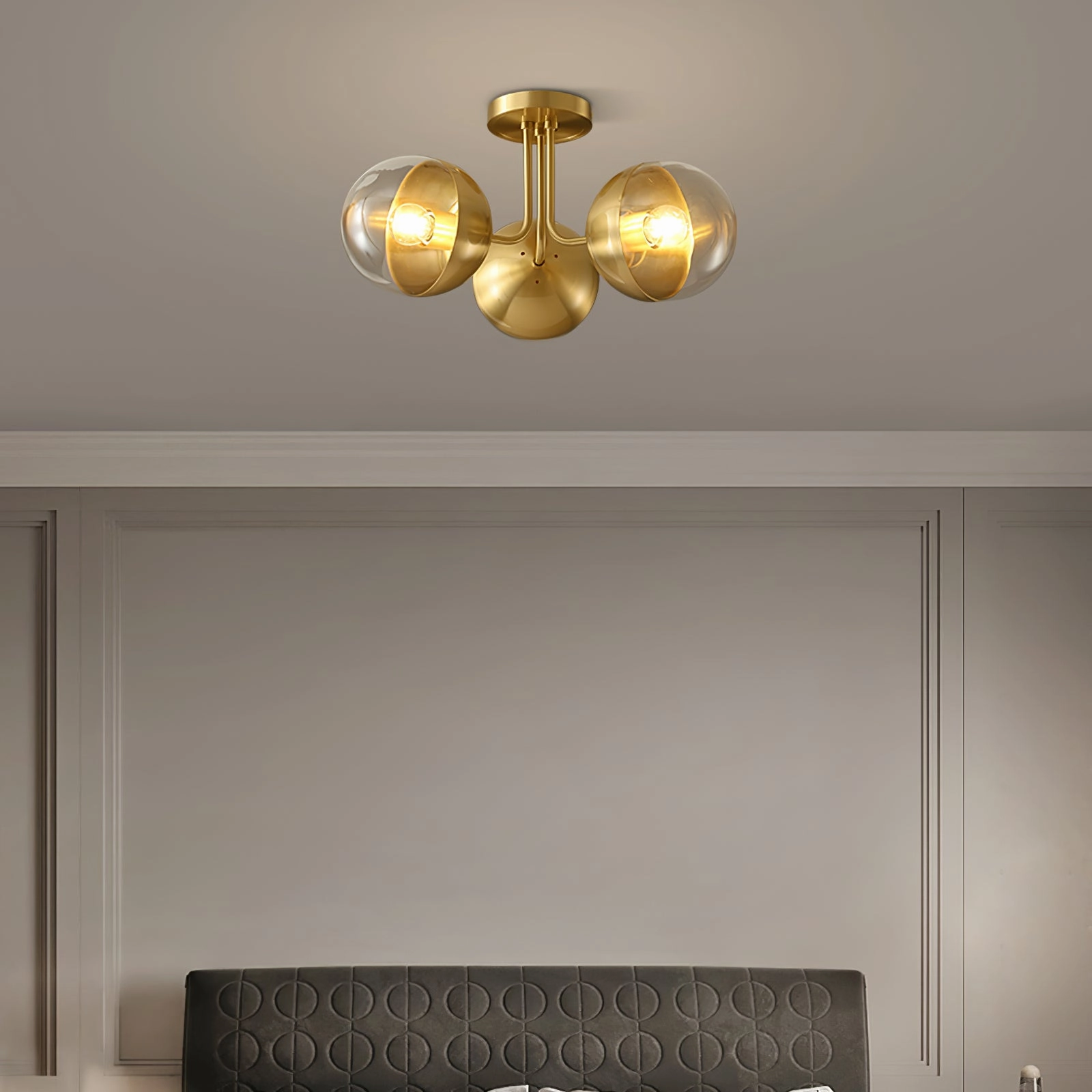 Brass Globulars Ceiling Lamp