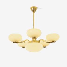 Brass Radiance Orb Chandelier minimalist reading light