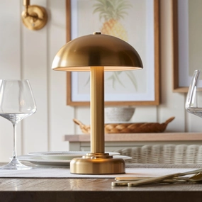 Bridport Rechargeable Cordless LED Brass Table Lamp With Touch Dimmer ceramic table lamp
