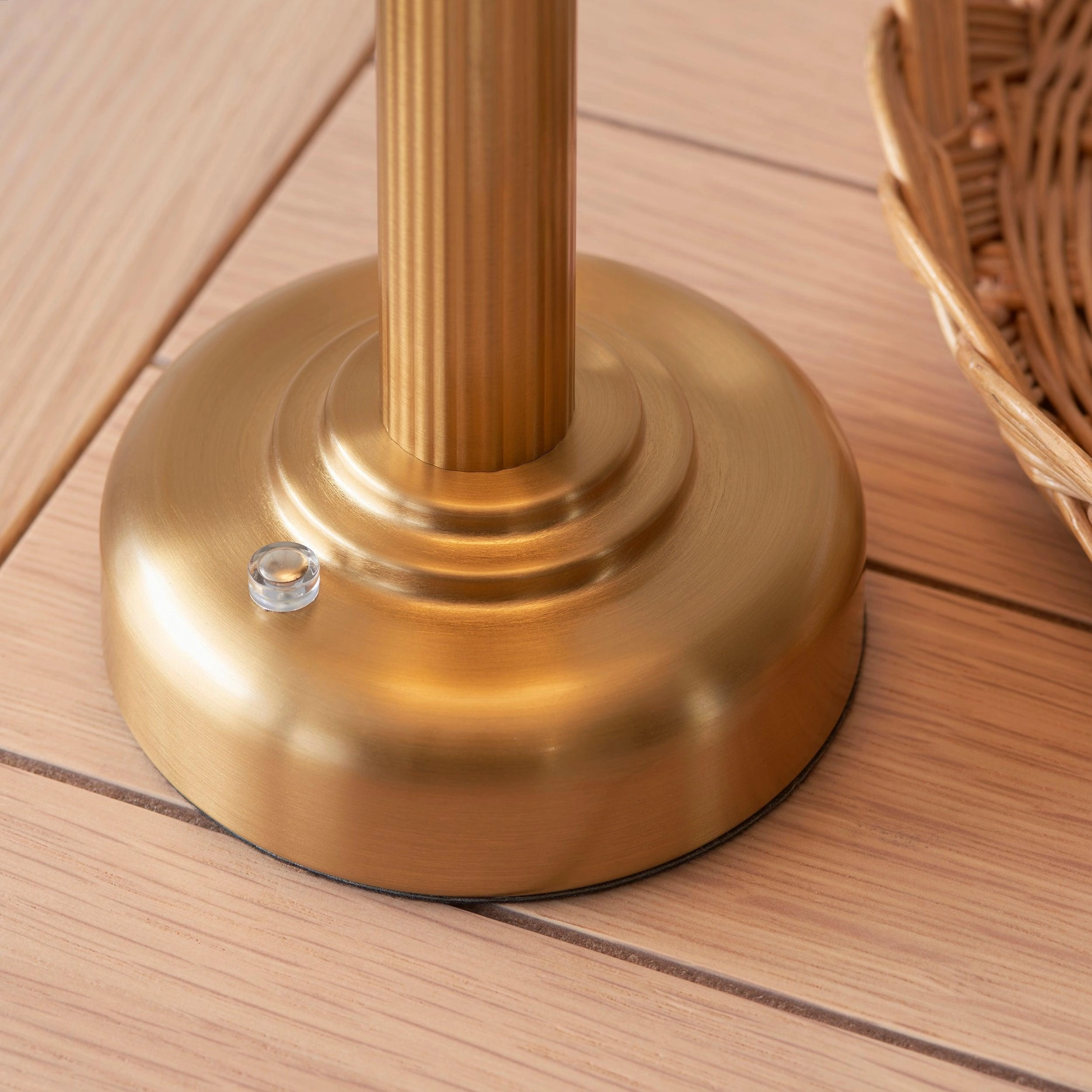 Bridport Rechargeable Cordless LED Brass Table Lamp With Touch Dimmer