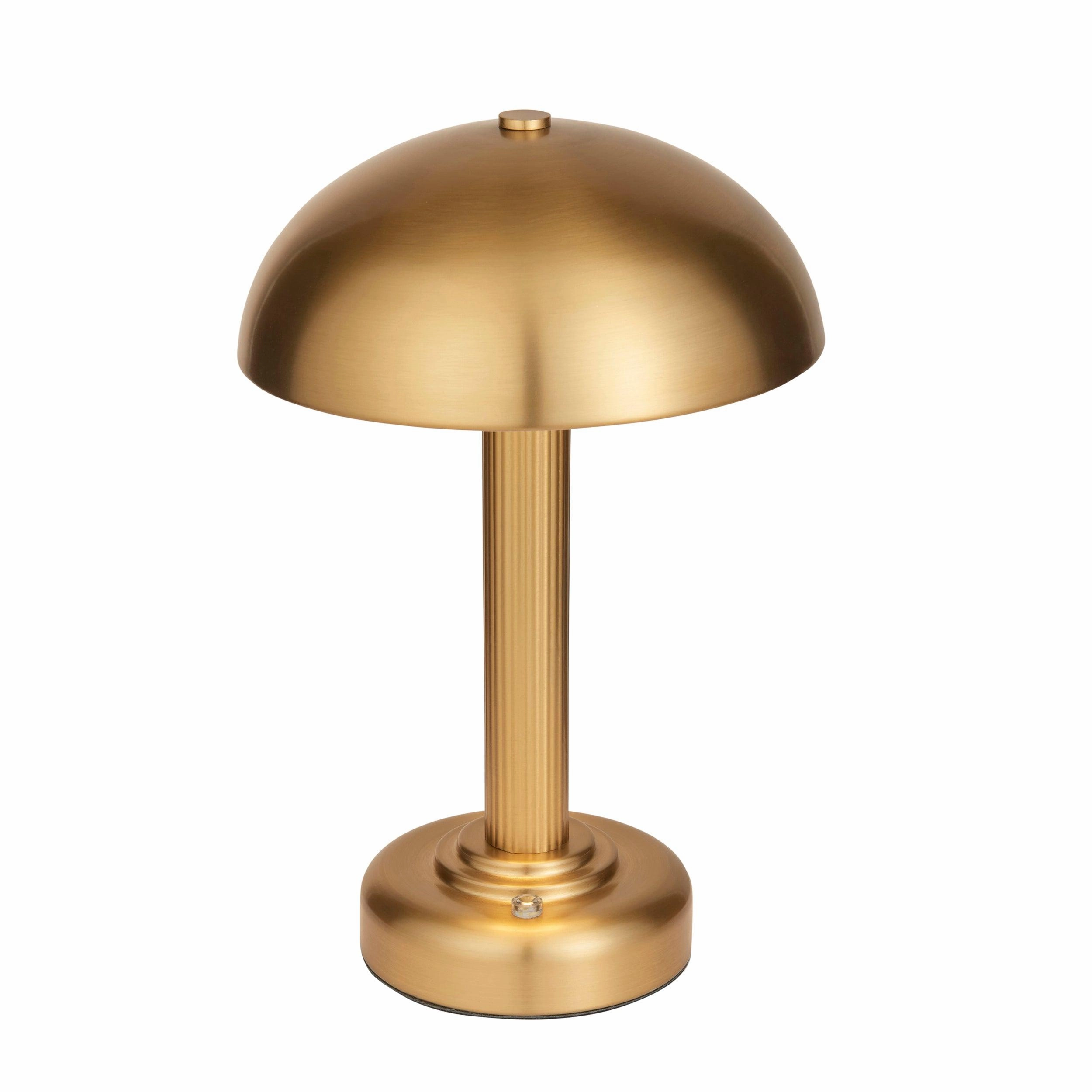 Bridport Rechargeable Cordless LED Brass Table Lamp With Touch Dimmer