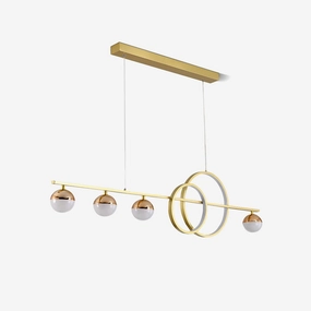 Brooklyn Double Circle Chandelier minimalist reading light