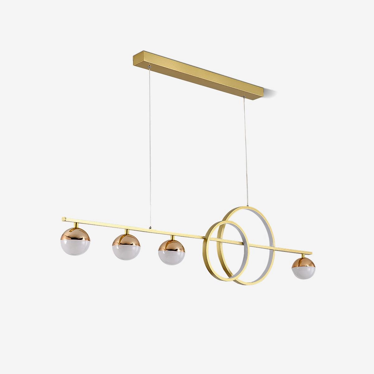 Brooklyn Double Circle Chandelier minimalist reading light