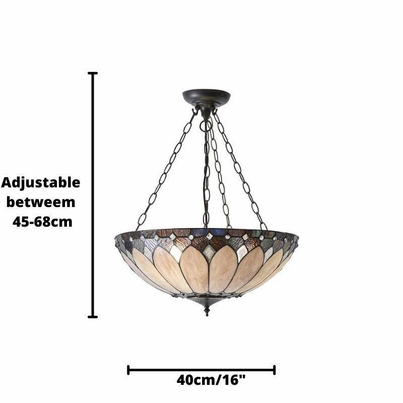 Brooklyn Medium Inverted Tiffany Ceiling Light