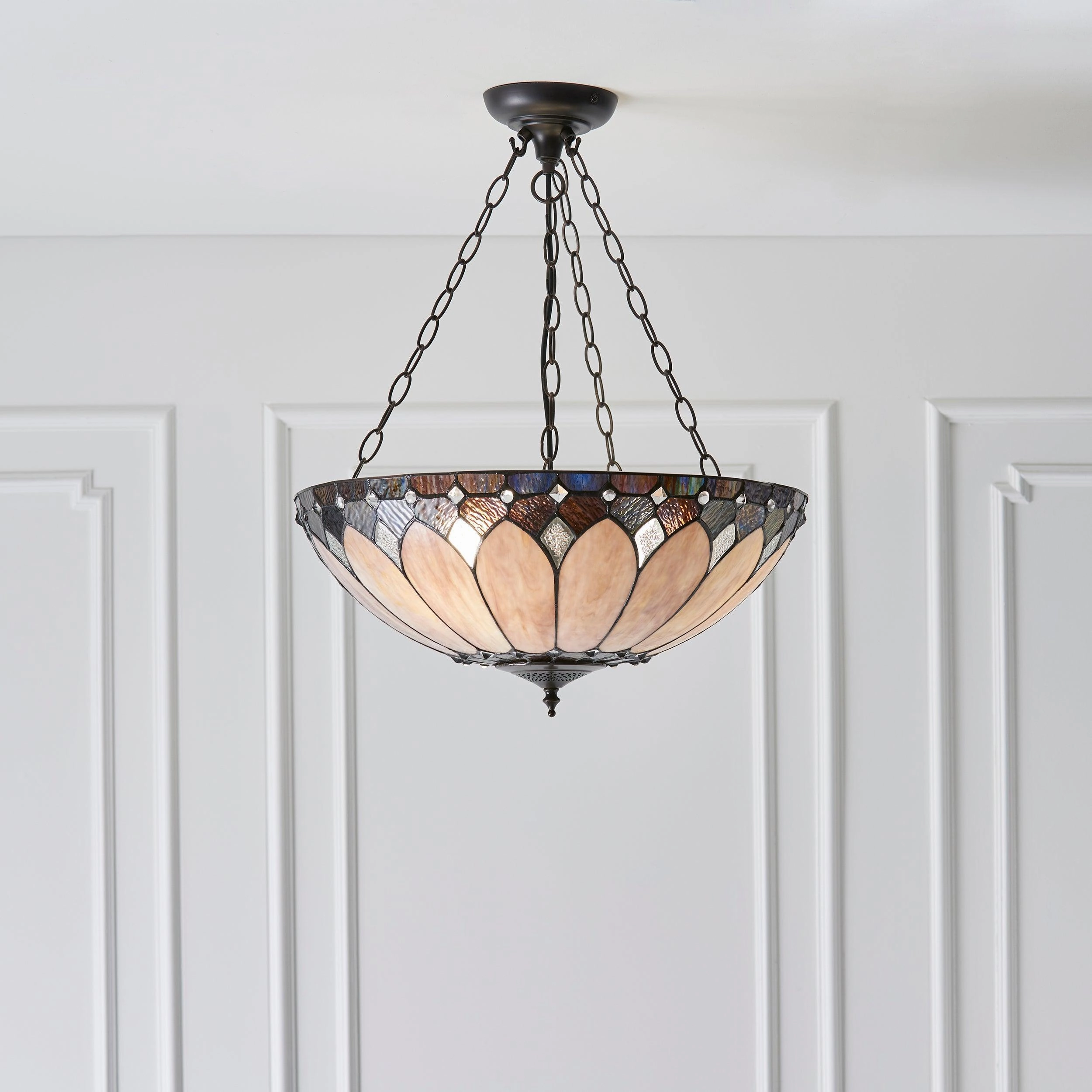 Brooklyn Medium Inverted Tiffany Ceiling Light