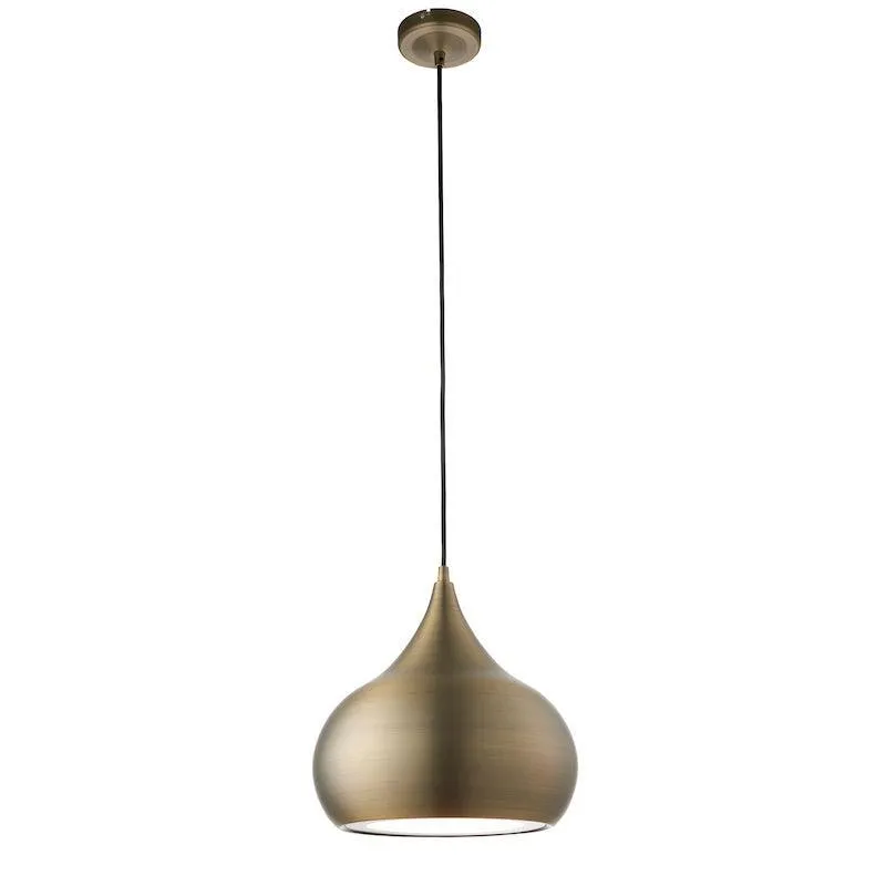 Brosnan 1 Light Matt Antique Brass Ceiling Pendant - Open Box