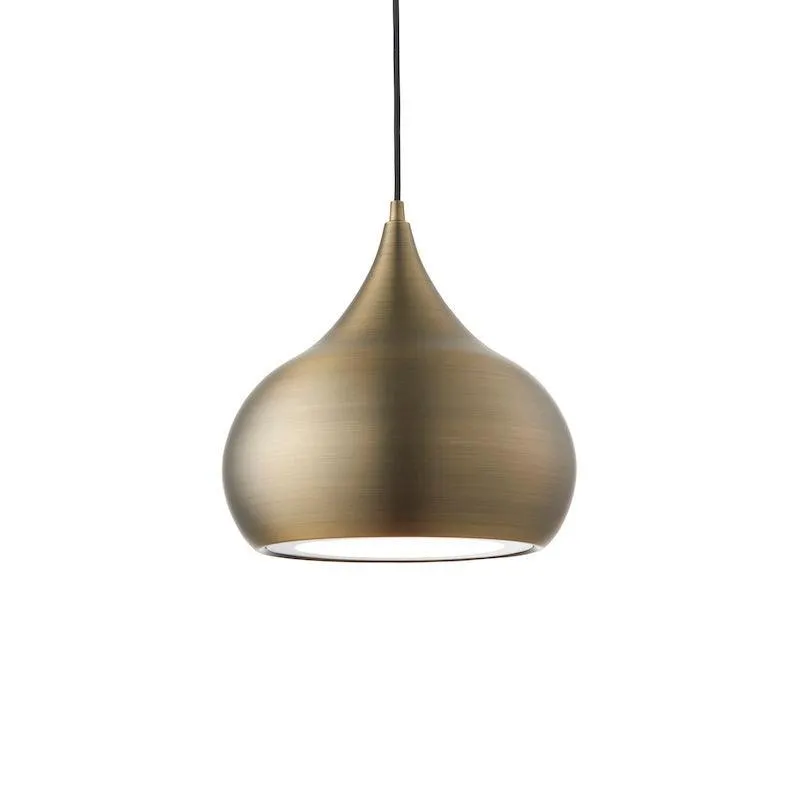 Brosnan 1 Light Matt Antique Brass Ceiling Pendant - Open Box