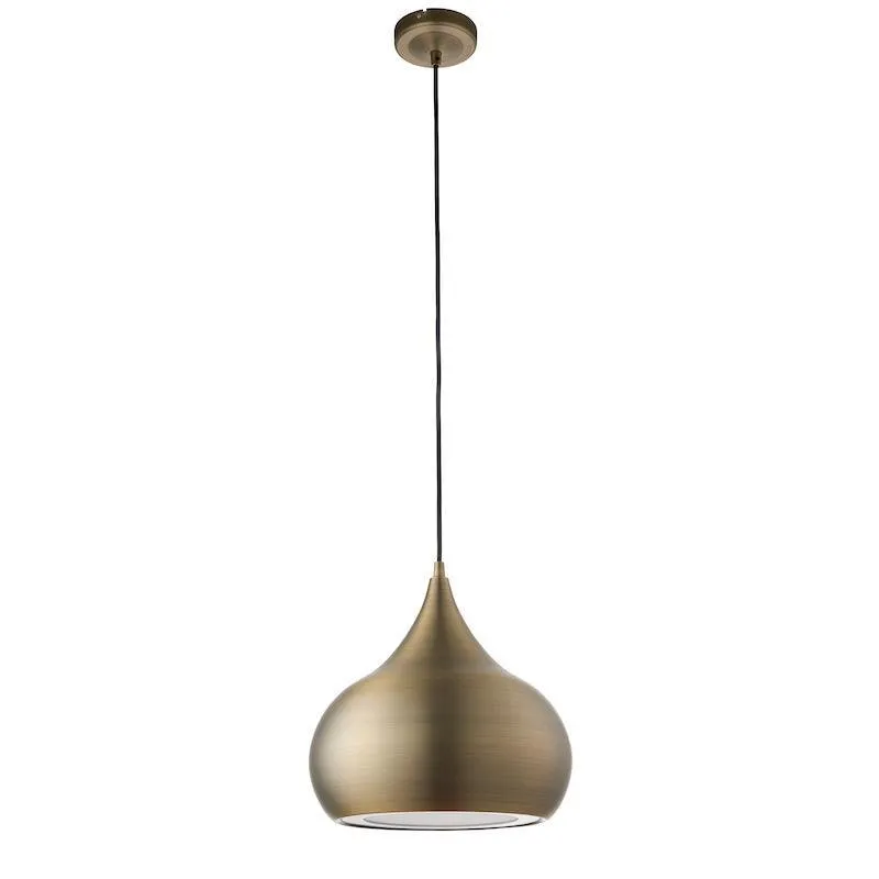 Brosnan 1 Light Matt Antique Brass Ceiling Pendant - Open Box