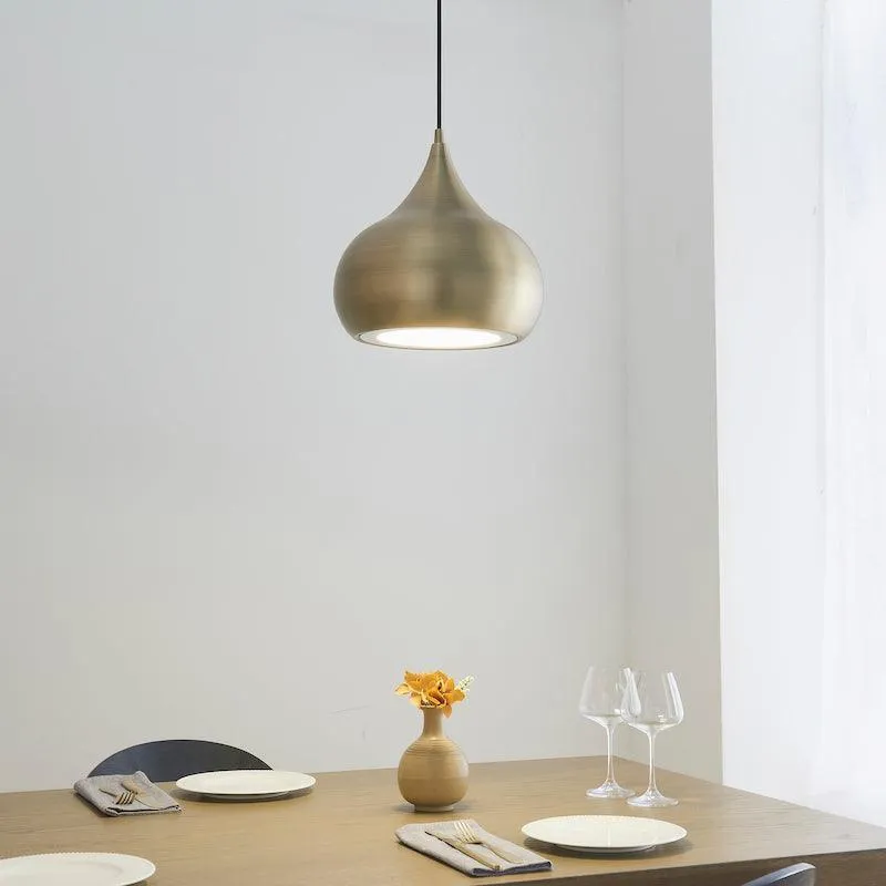 Brosnan 1 Light Matt Antique Brass Ceiling Pendant - Open Box
