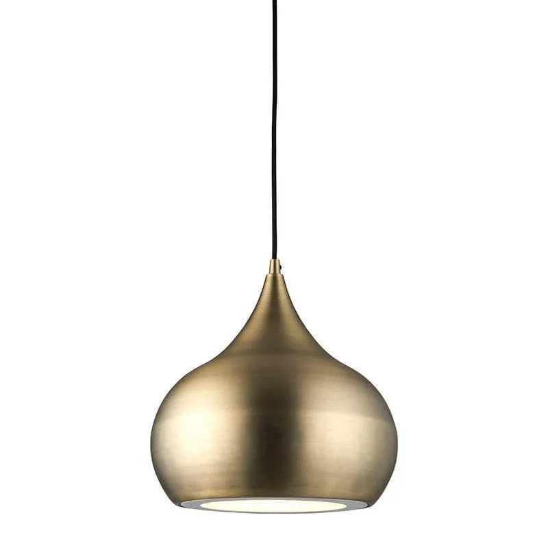 Brosnan 1 Light Matt Antique Brass Ceiling Pendant - Open Box