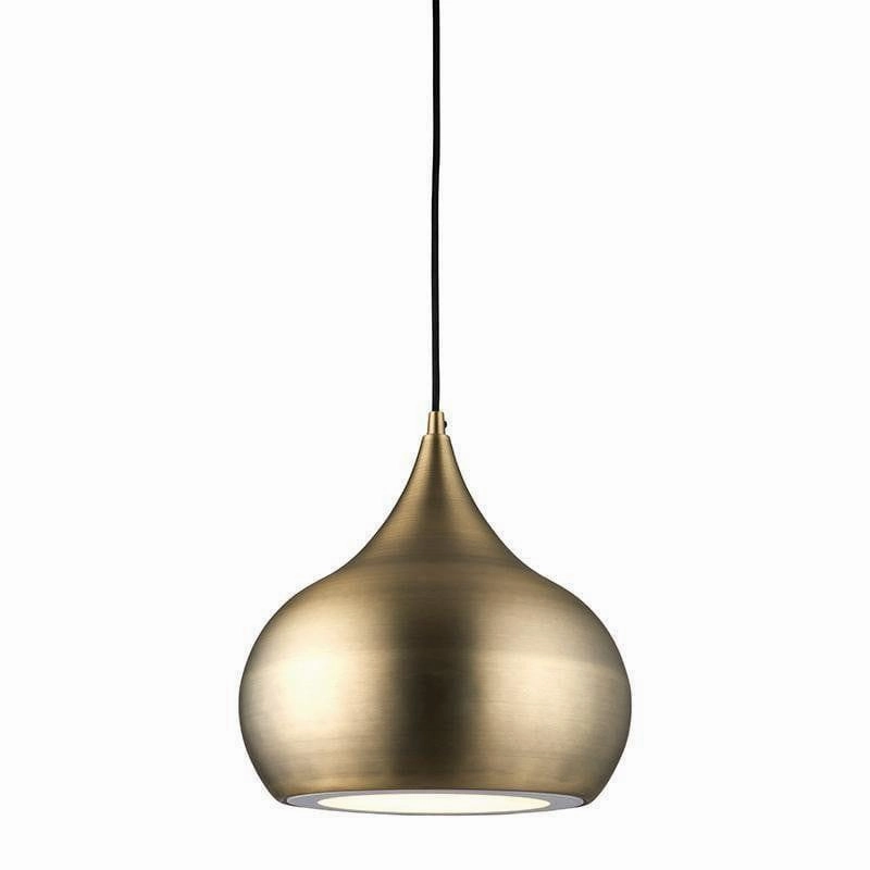 Brosnan 1 Light Matt Antique Brass Ceiling Pendant - Open Box