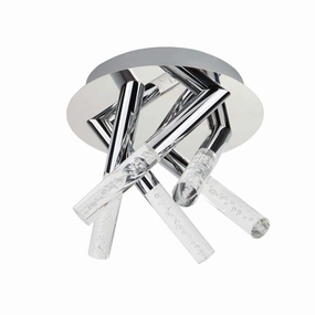 Bubbles 5 Light Chrome Flush Bathroom Ceiling Light white ceiling lamp