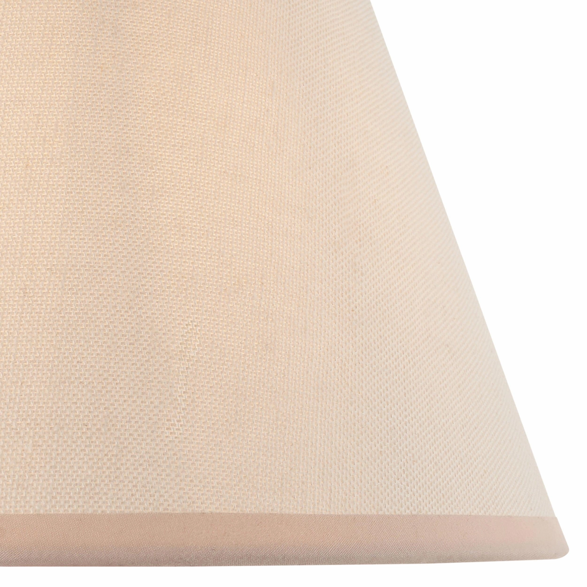 Burley Rechargeable Brass Floor Lamp & Ivy 25cm Vintage White Shade